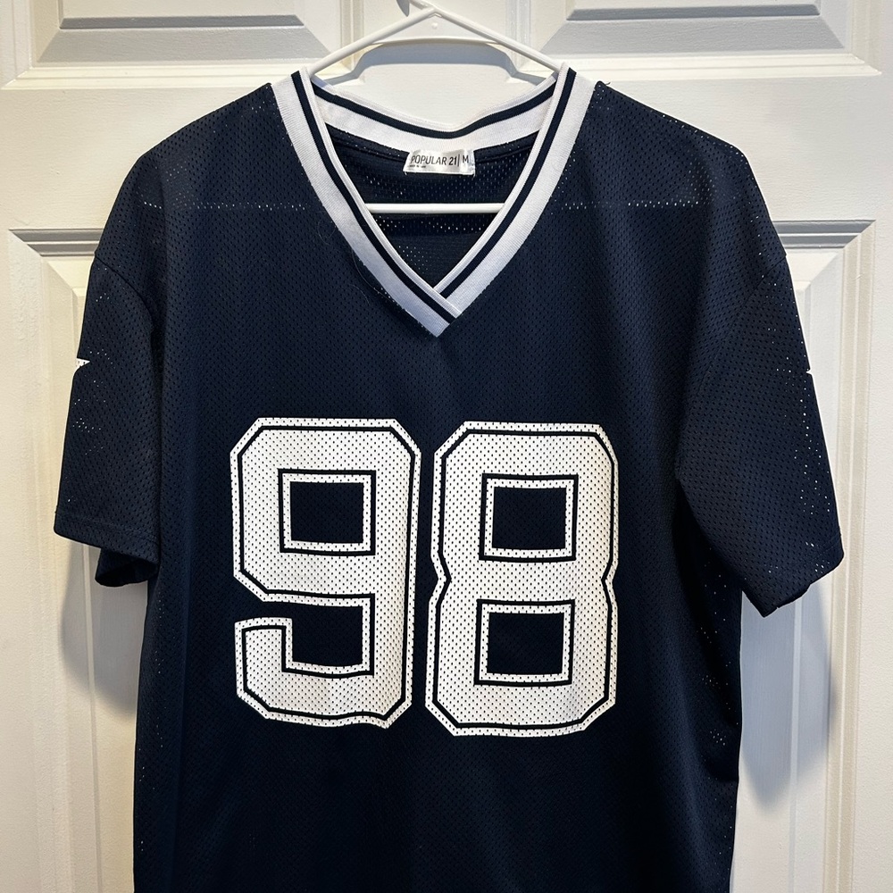 Men's Navy V-Neck Sports Jersey
